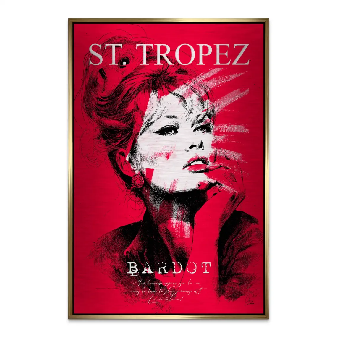 Bardot St Tropez Alu Dibond Bild gebürstet