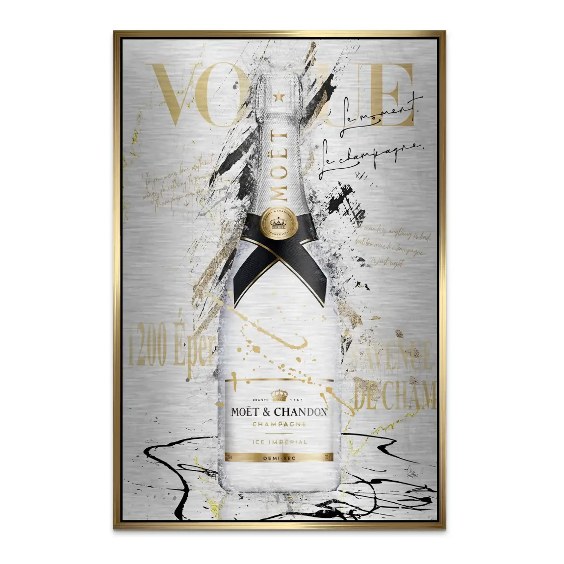 Champagner Art Aluminiumbild gebürstet