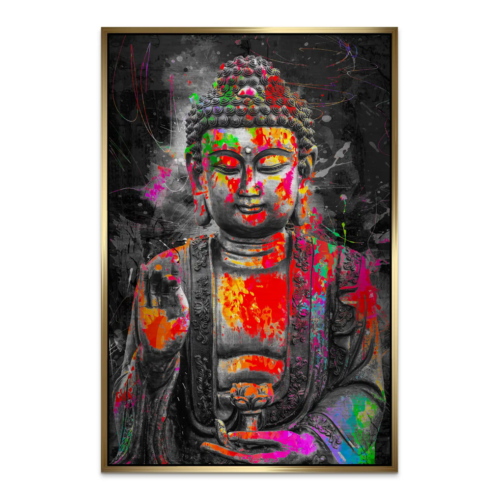 Buddha Pop Art AluDibond Gebürstet INGALERIE