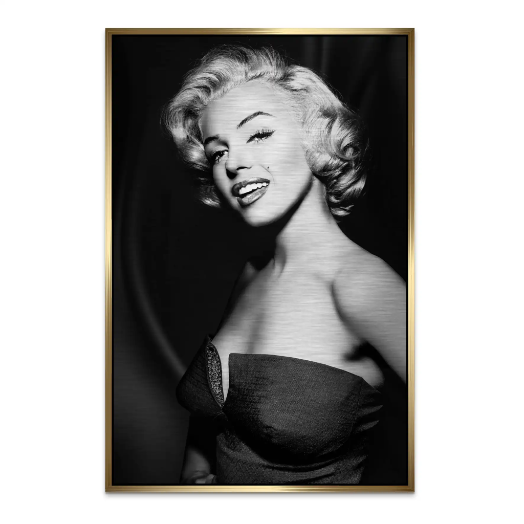 Marilyn Black and White AluDibond Gebürstet INGALERIE