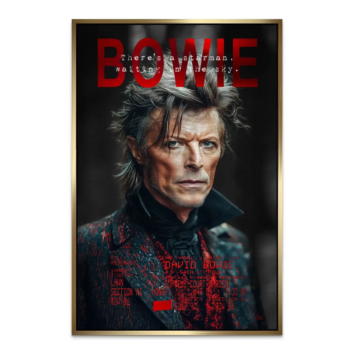 Bowie Starman Alu Dibond Bild gebürstet