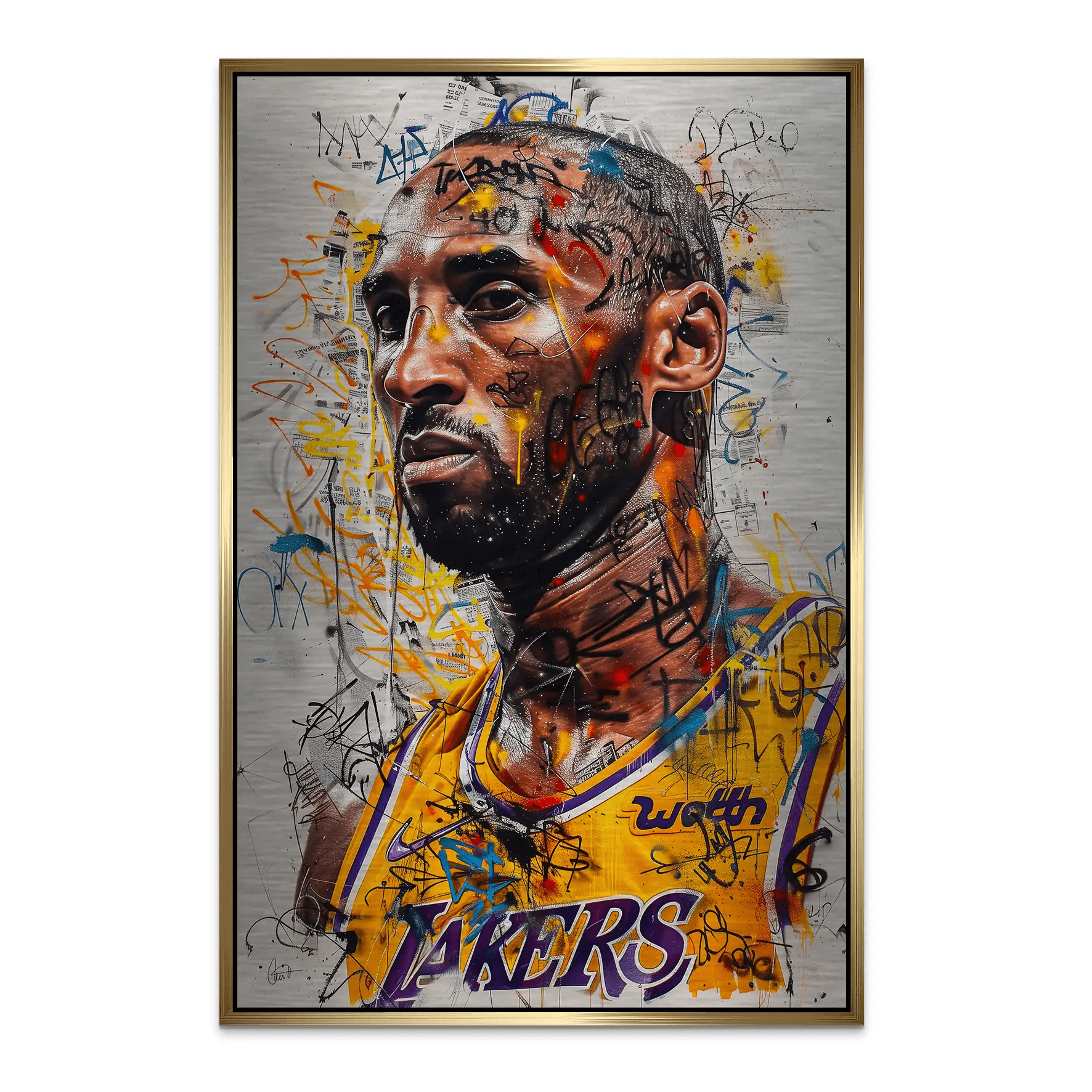 Kobe Basketball Street Art AluDibond Gebürstet INGALERIE