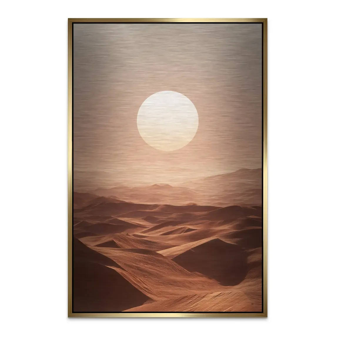 Goldene Wüste Alu Dibond Bild gebürstet