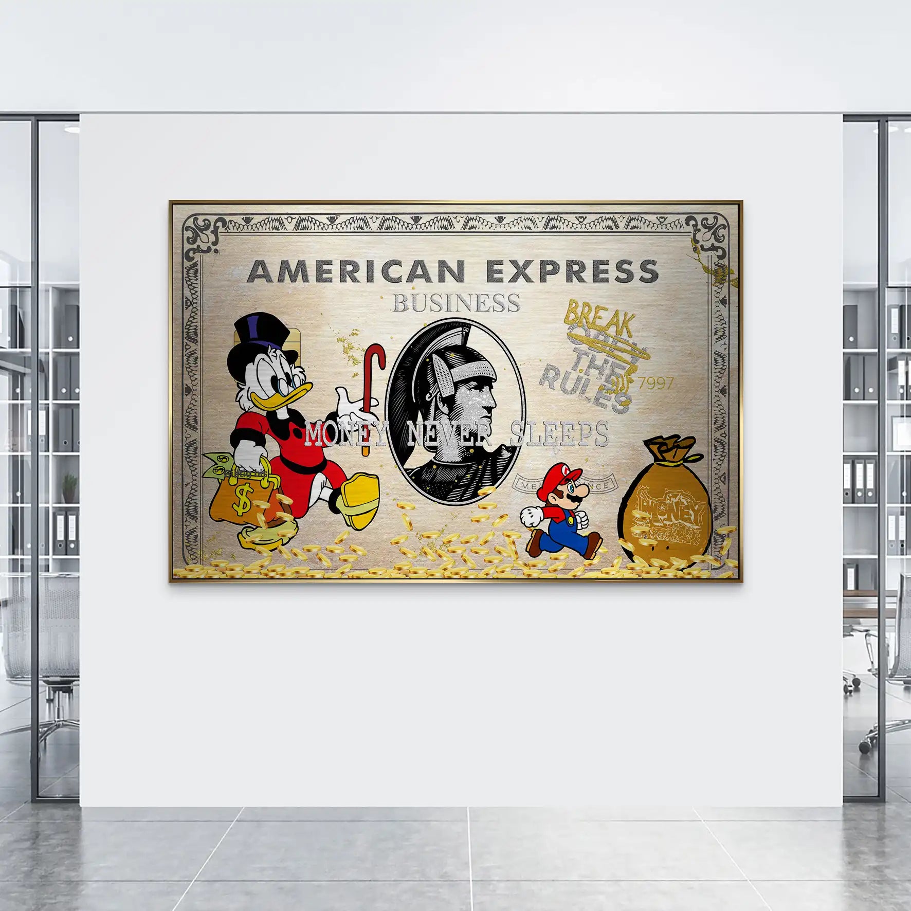 Dagobert Retro Amex AluDibond Gebürstet INGALERIE