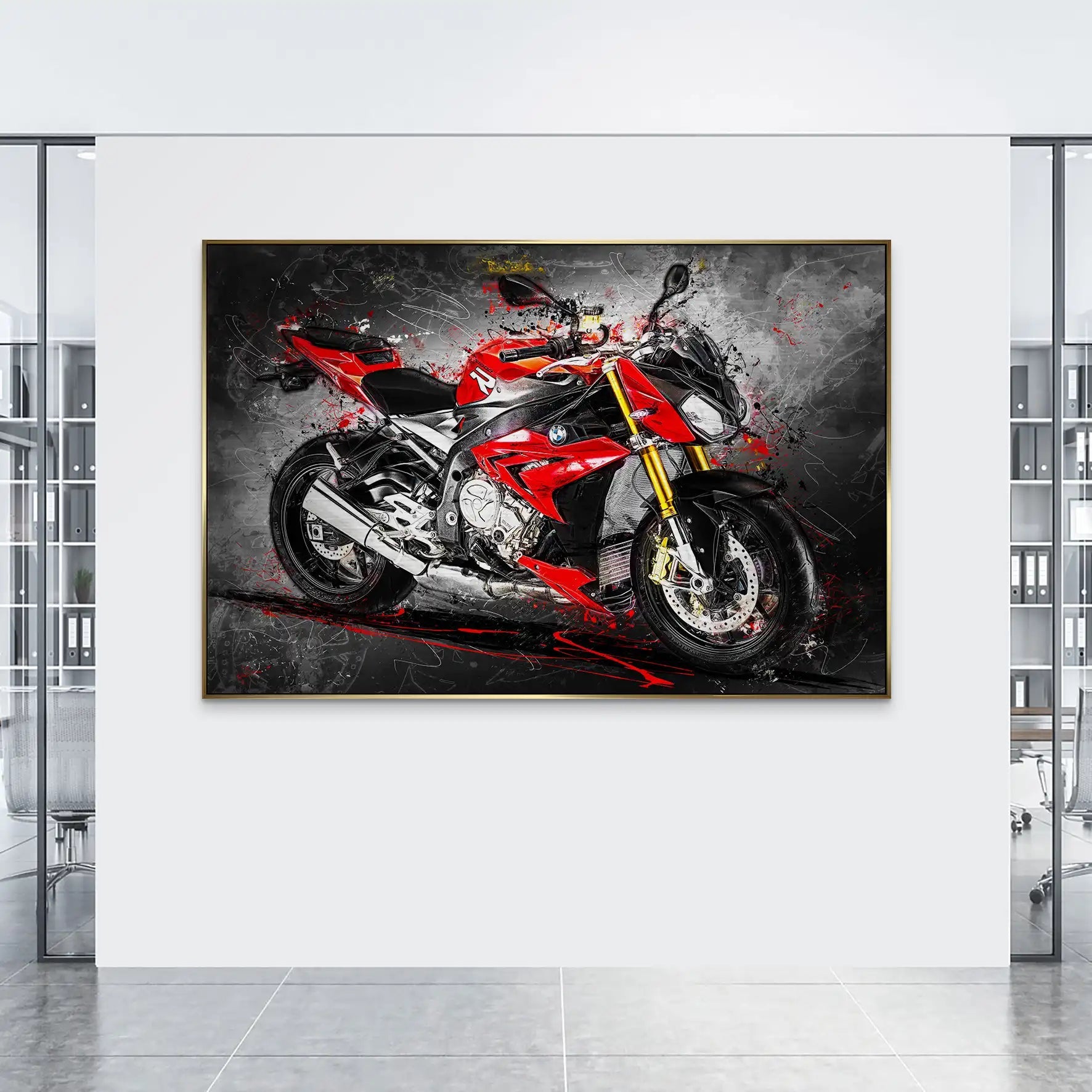 BMW S1000R Abstrakt AluDibond Gebürstet INGALERIE