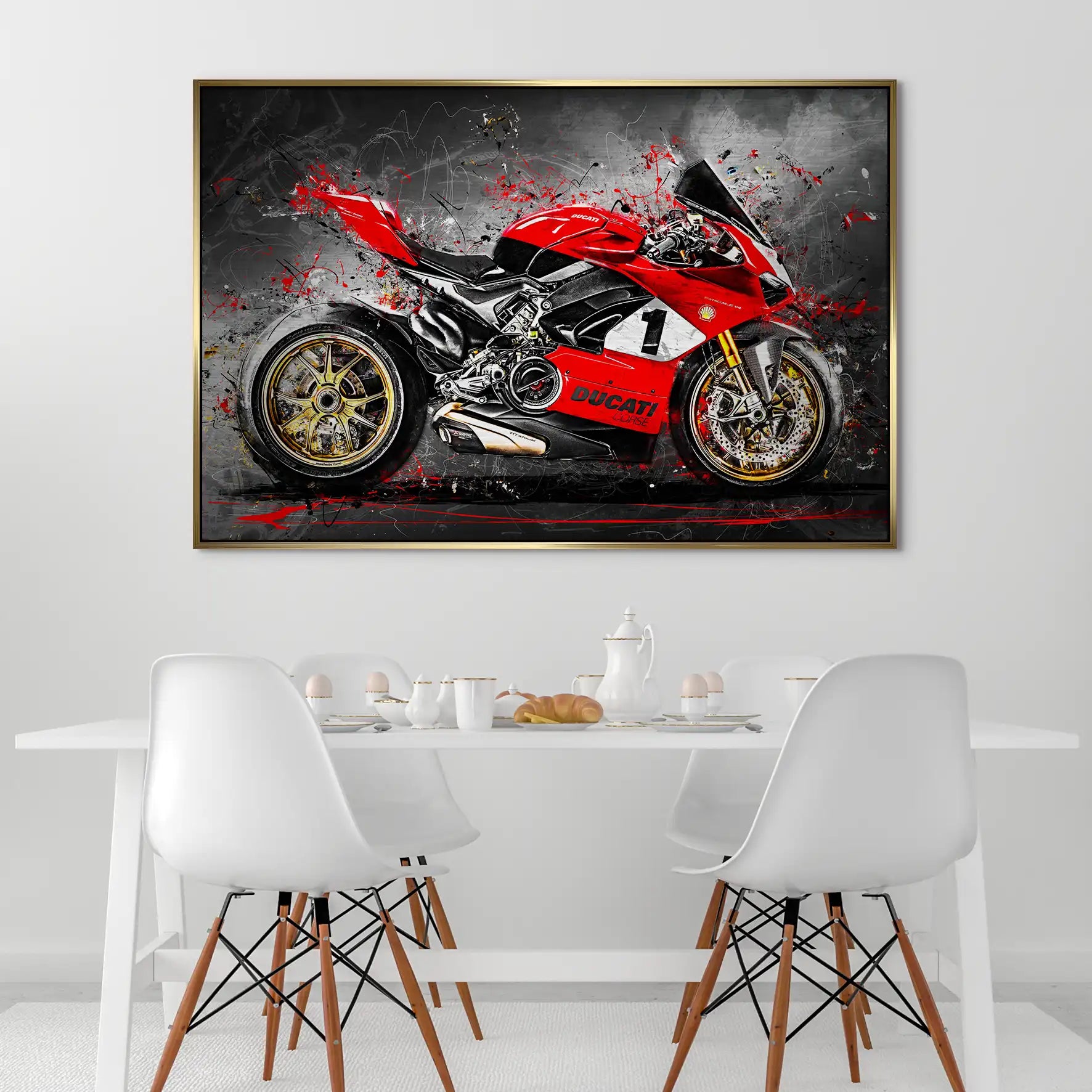 Ducati 916 V4 Abstrakt AluDibond Gebürstet INGALERIE