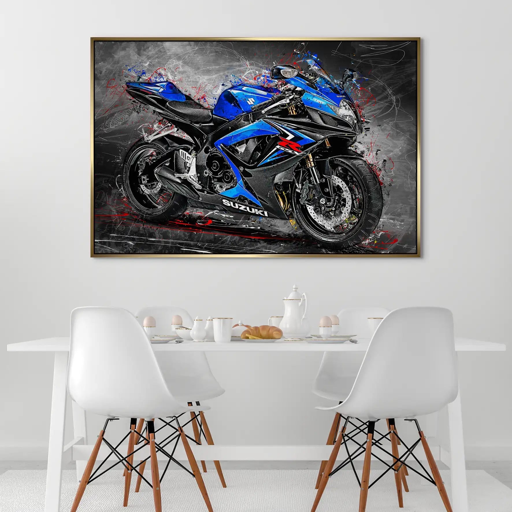 Suzuki GSXR 600 Abstrakt AluDibond Gebürstet INGALERIE