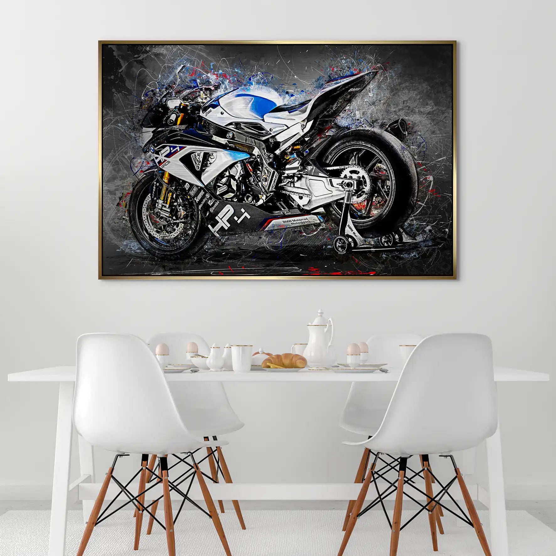 BMW HP4 Race Abstrakt Kunst AluDibond Gebürstet INGALERIE