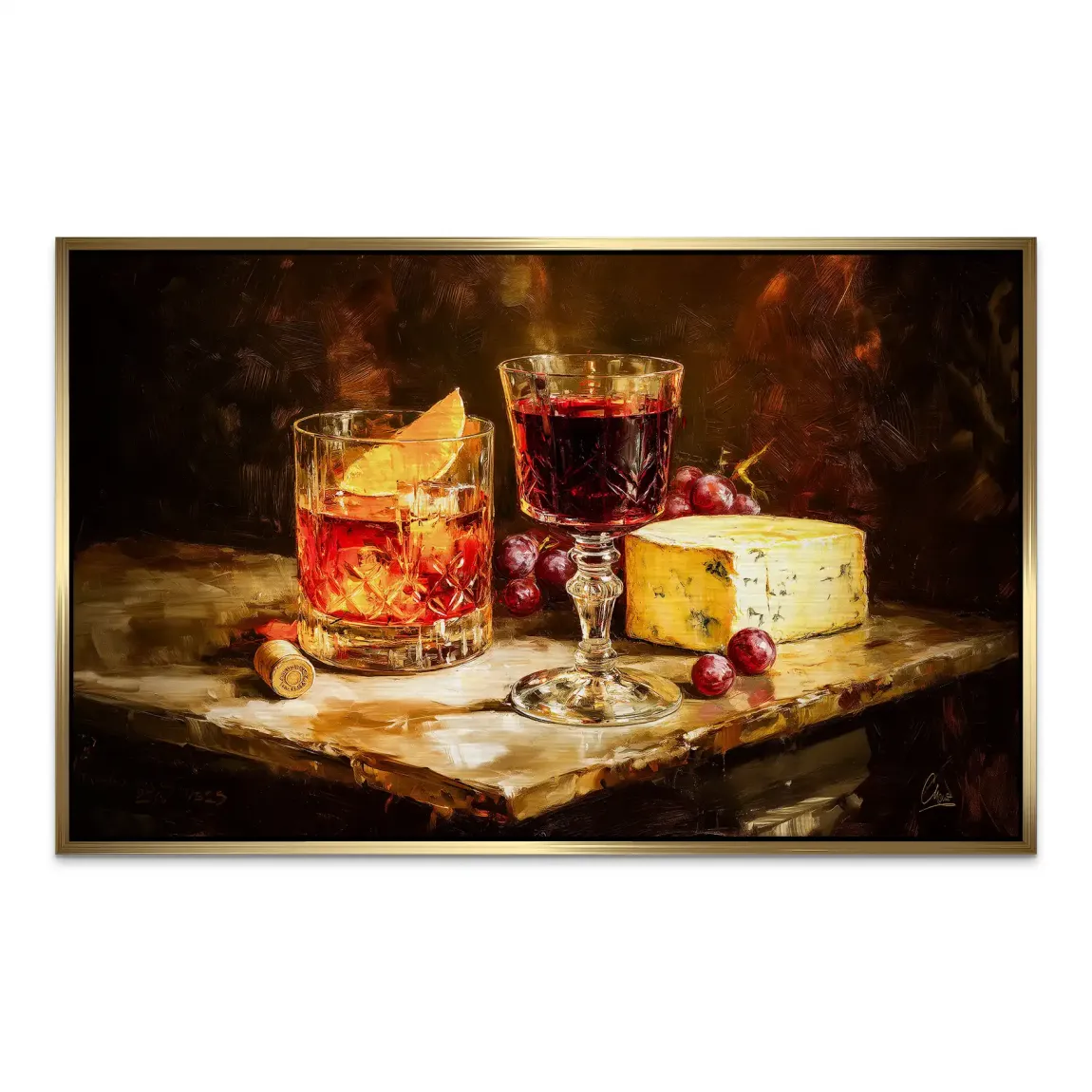 Wein & Käse AluDibond Gebürstet