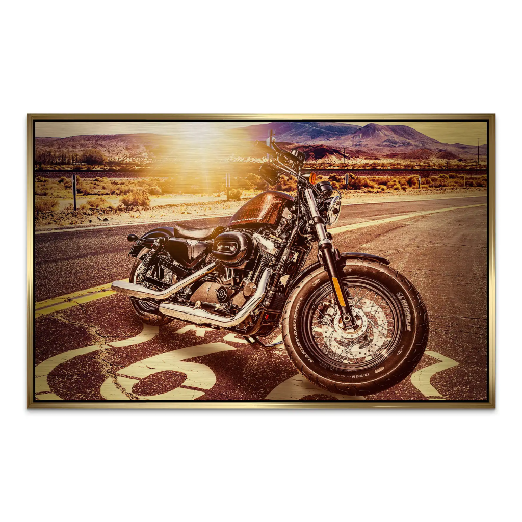Harley Road Heritage auf gebürstetem Aluminium INGALERIE