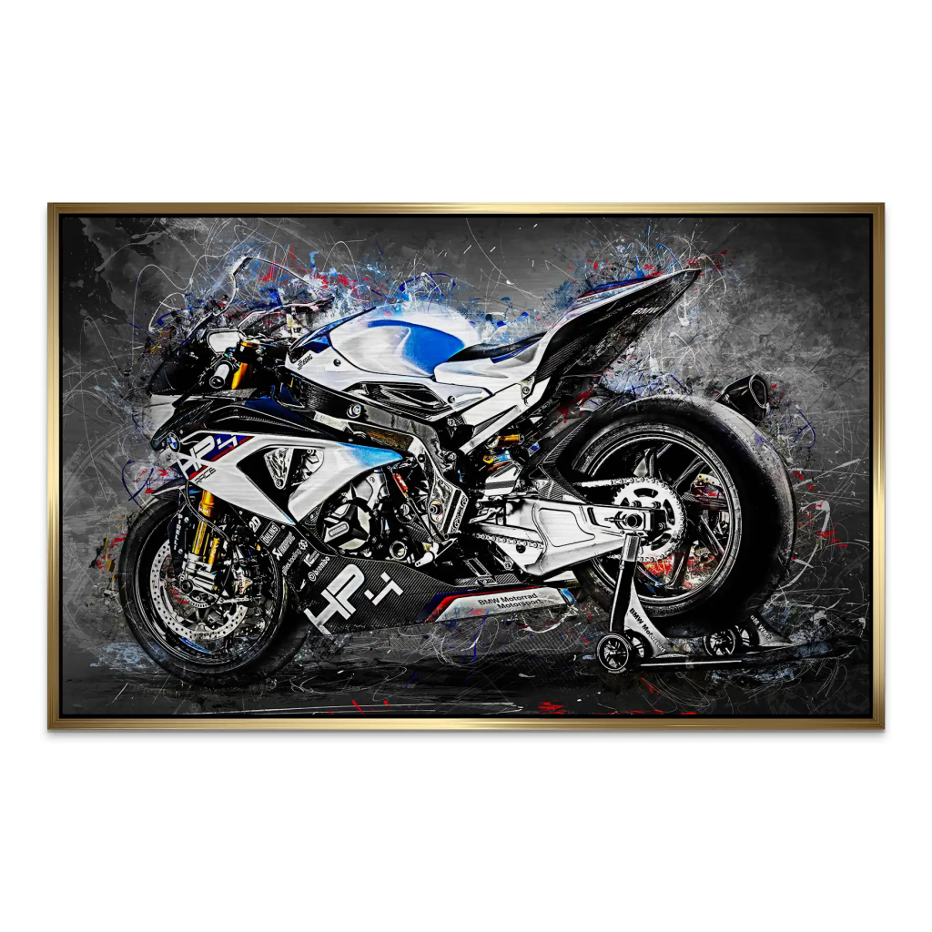 BMW HP4 Race Abstrakt Kunst AluDibond Gebürstet INGALERIE