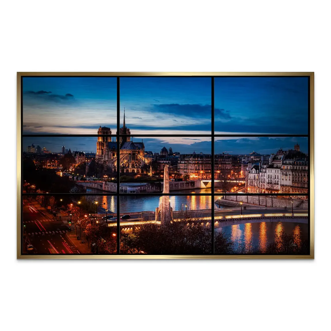 Twilight over Paris Alu Gebürstet