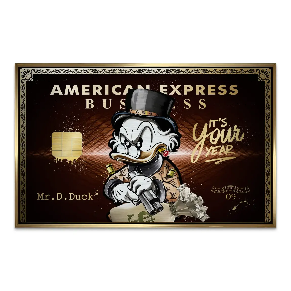 Dagobert Gold Business AluDibond Gebürstet