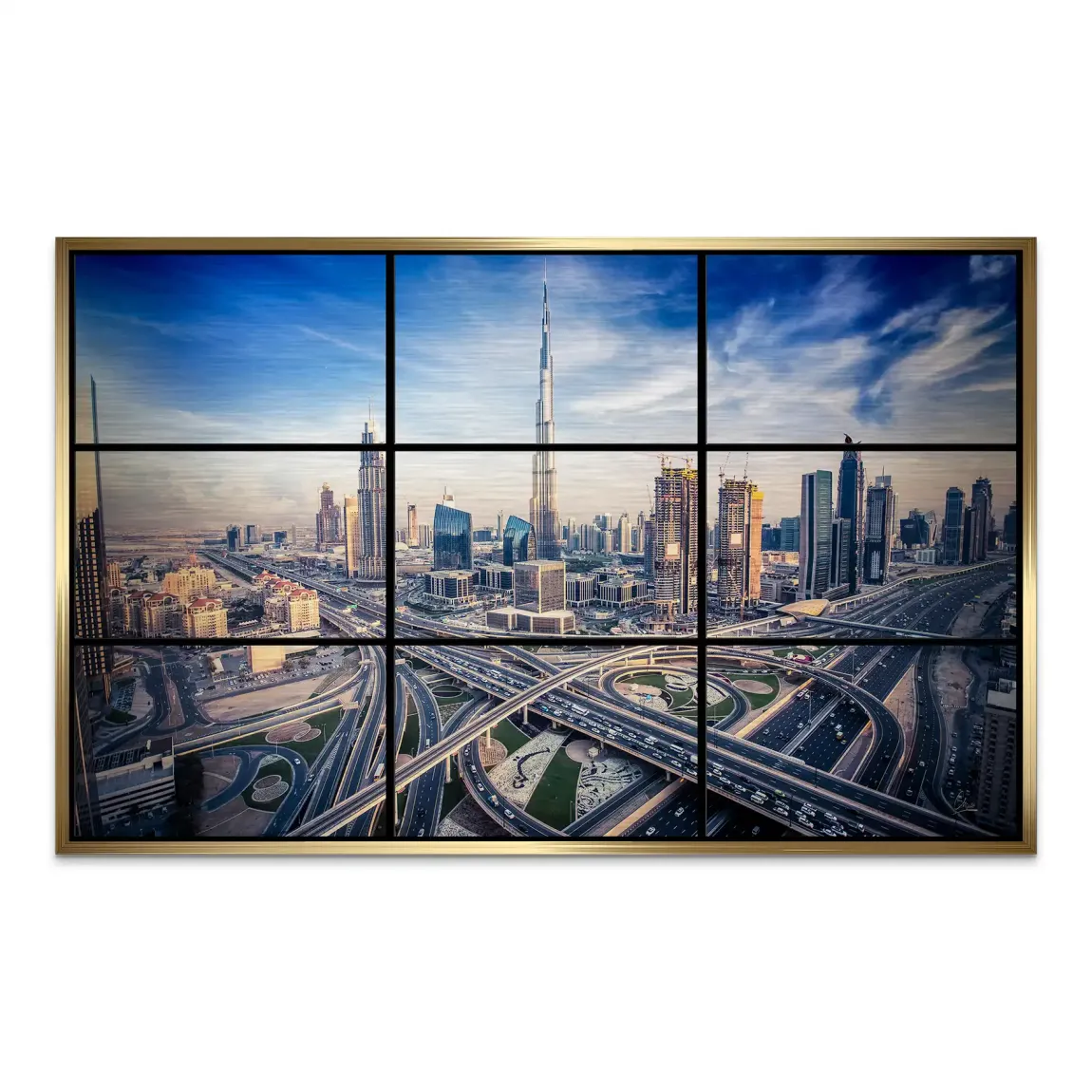 Skyline Dreams Dubai AluDibond Gebürstet