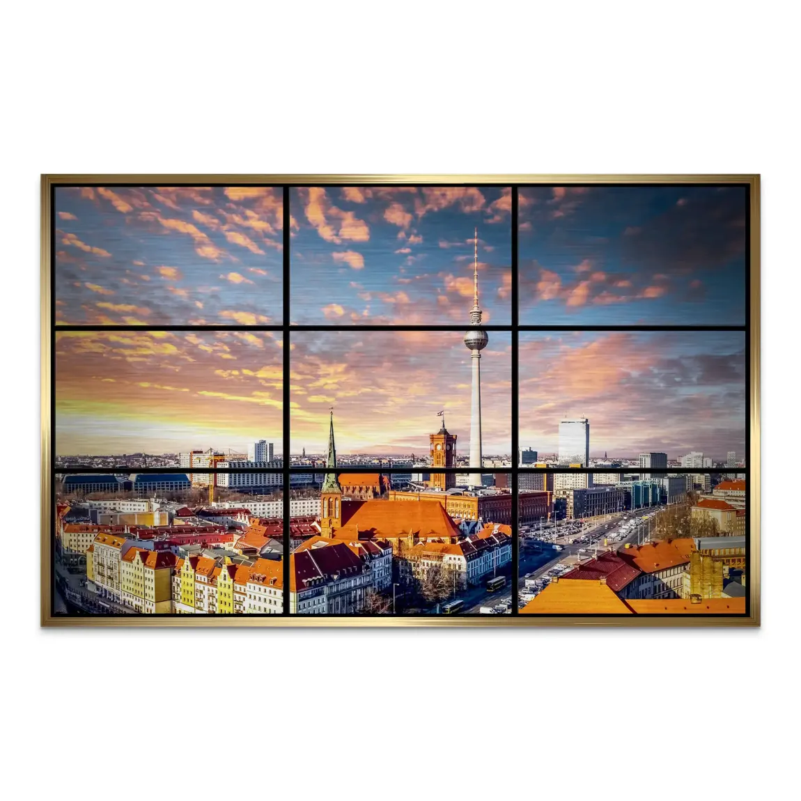 Berlin Skyline AluDibond Gebürstet