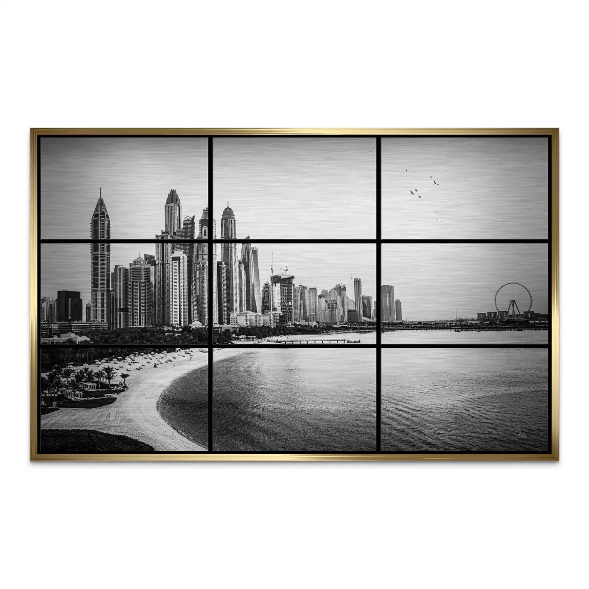 Dubai Noir Horizon AluDibond Gebürstet