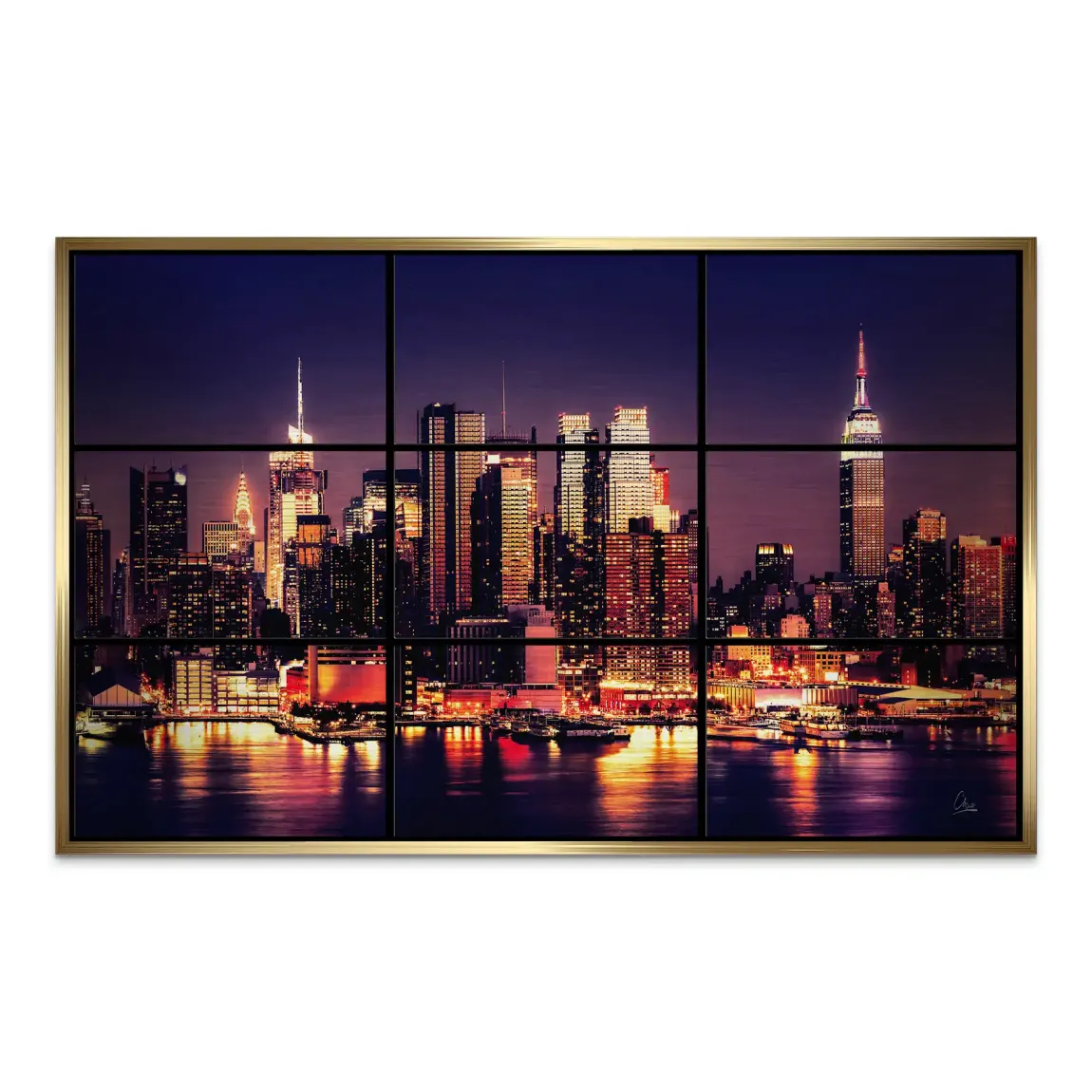 New York Skyline View AluDibond Gebürstet