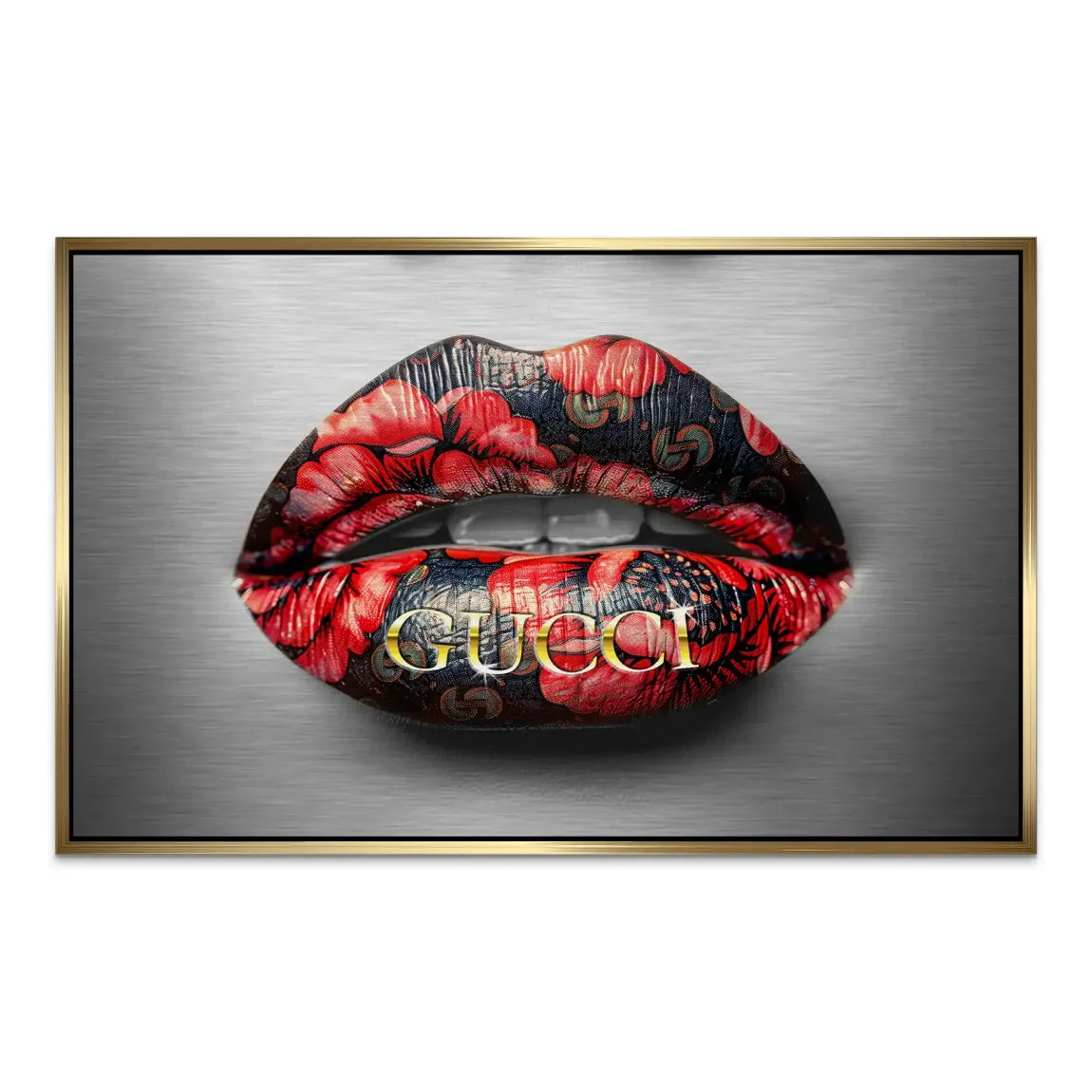 Gucci Lips Nr.2 AluDibond Gebürstet INGALERIE