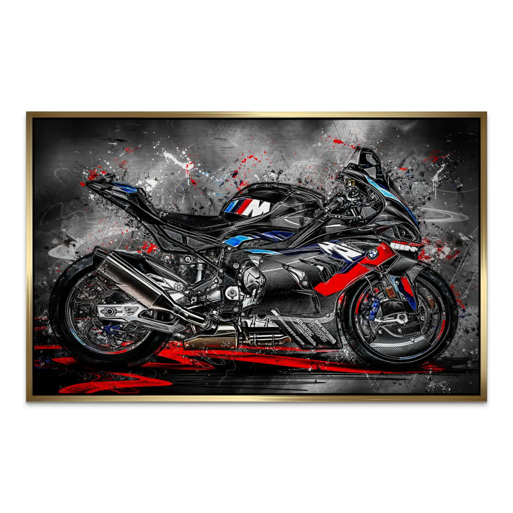 BMW M1000RR Black AluDibond Gebürstet INGALERIE