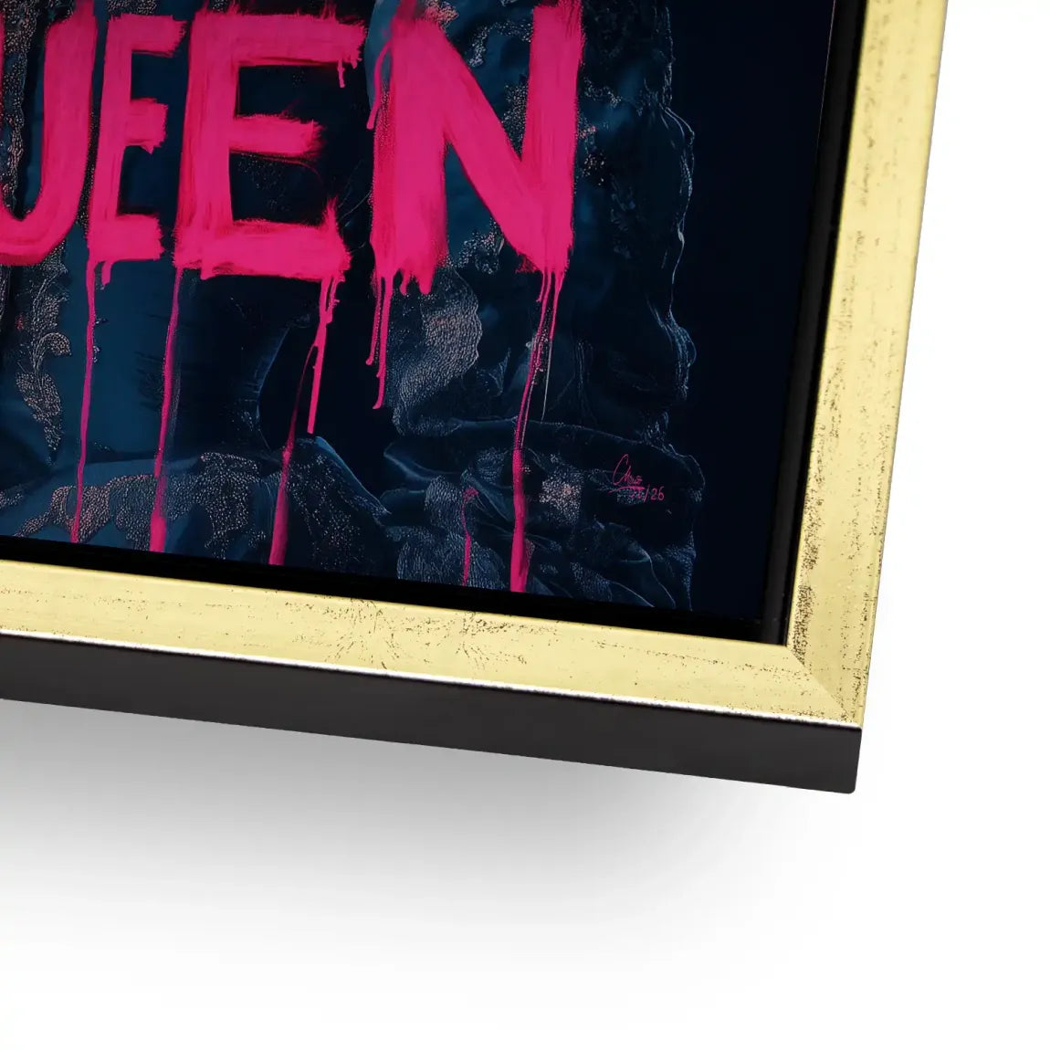 Queen Neon Art Alu Gebürstet Bild