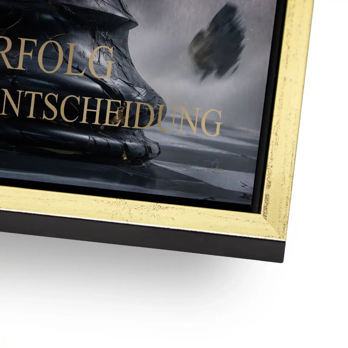 Schwarze Entscheidung Alu Gebürstet Bild