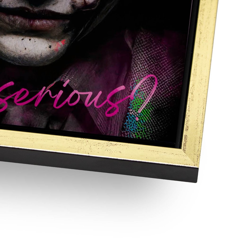 Joker Serious Style Aludibond Brush Bild - INGALERIE