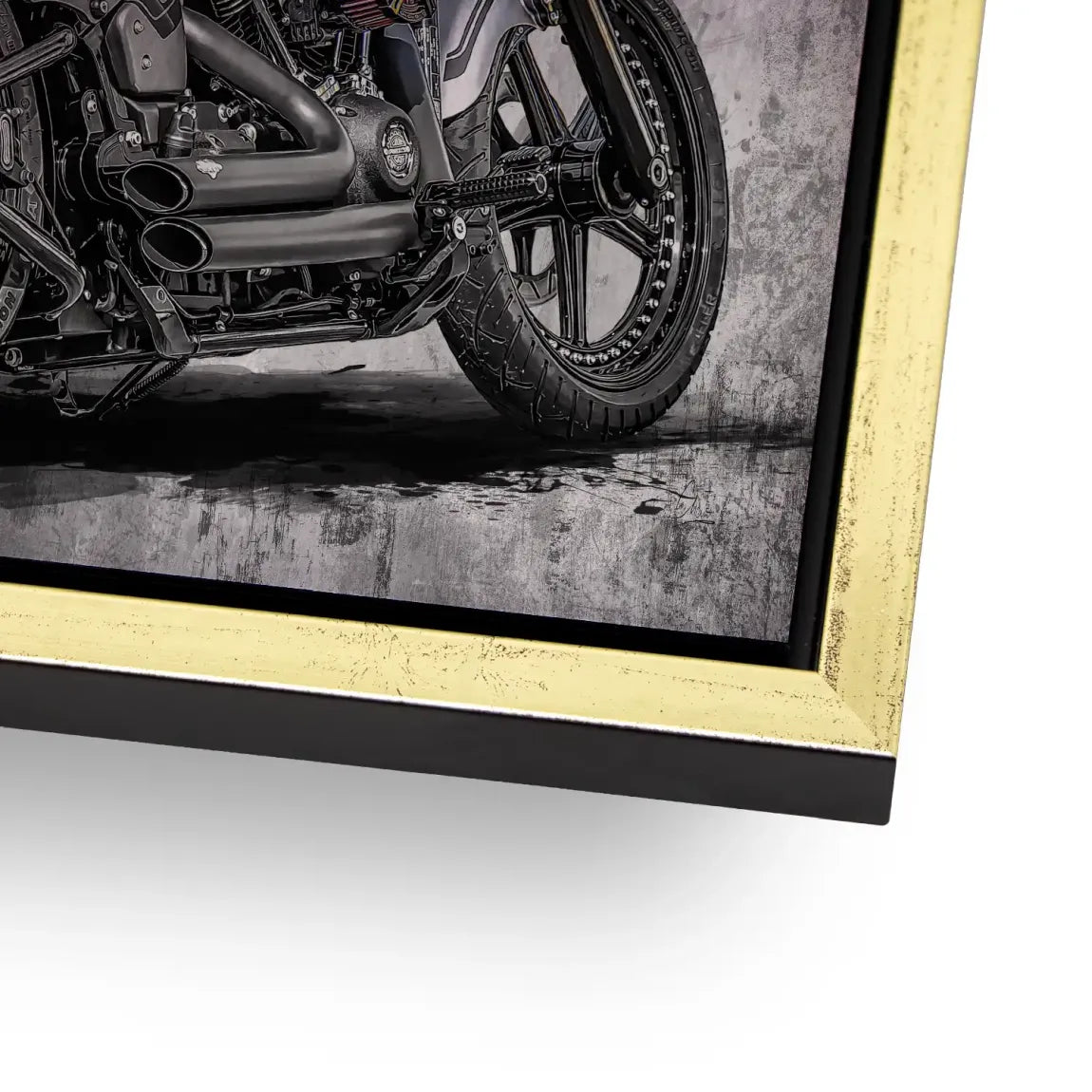 Harley Road Pop Art Alu Gebürstet Bild