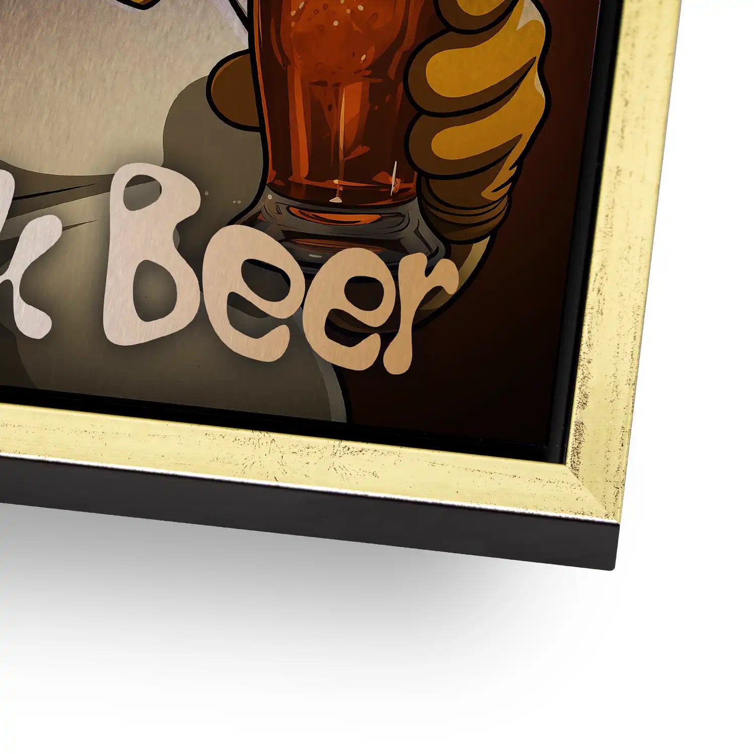 Homer Drink Beer Aludibond Gebürstet - INGALERIE