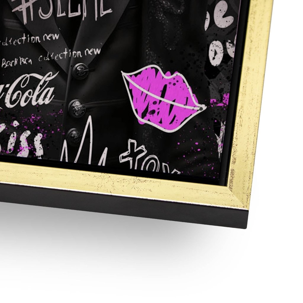 Karl Pop Art Style Aludibond Brush Bild - INGALERIE