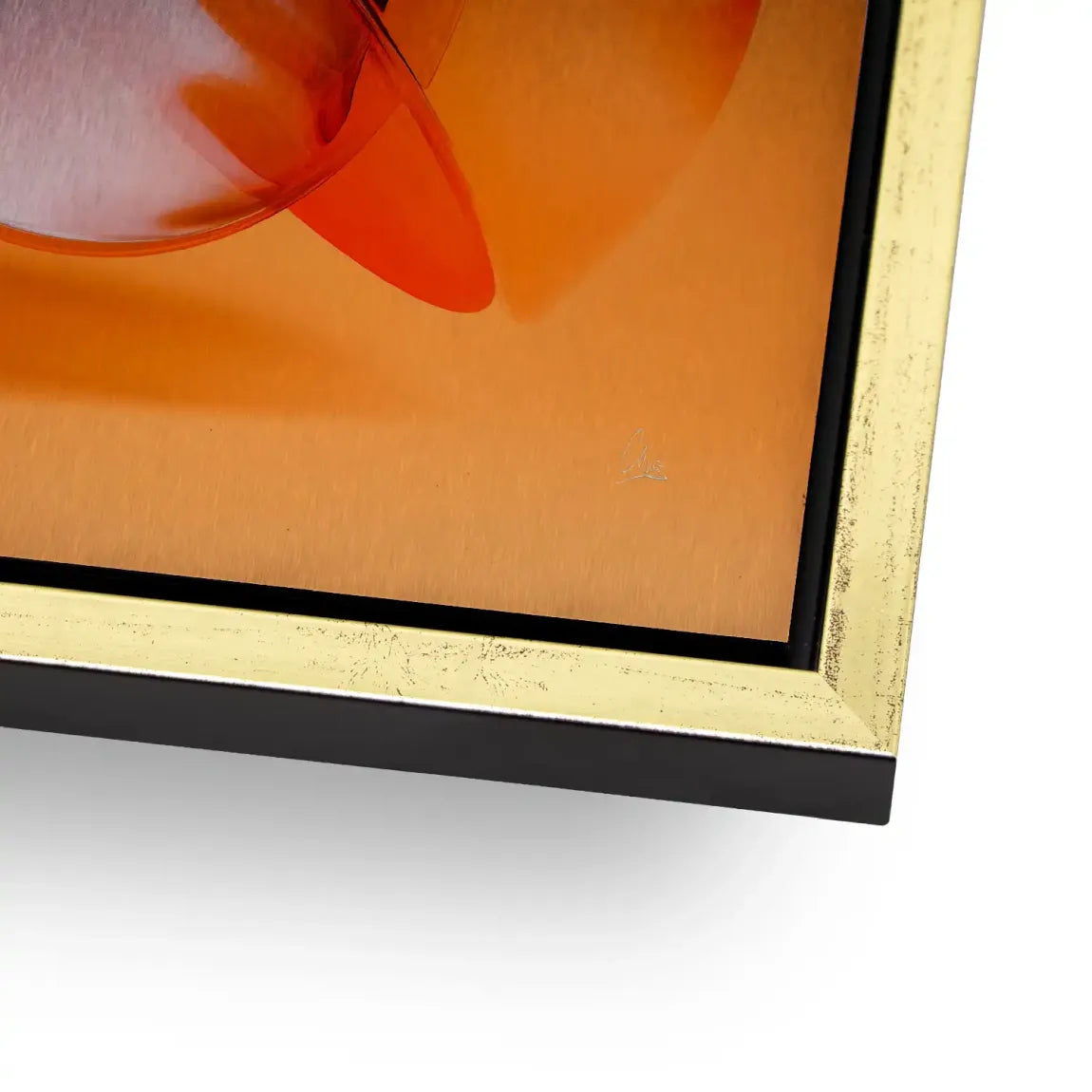 Orange Amber Abstrakt Alu Gebürstet Bild