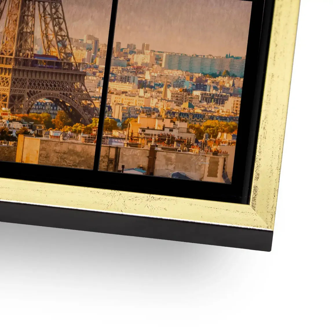 Morning Glow Paris Alu Gebürstet Bild