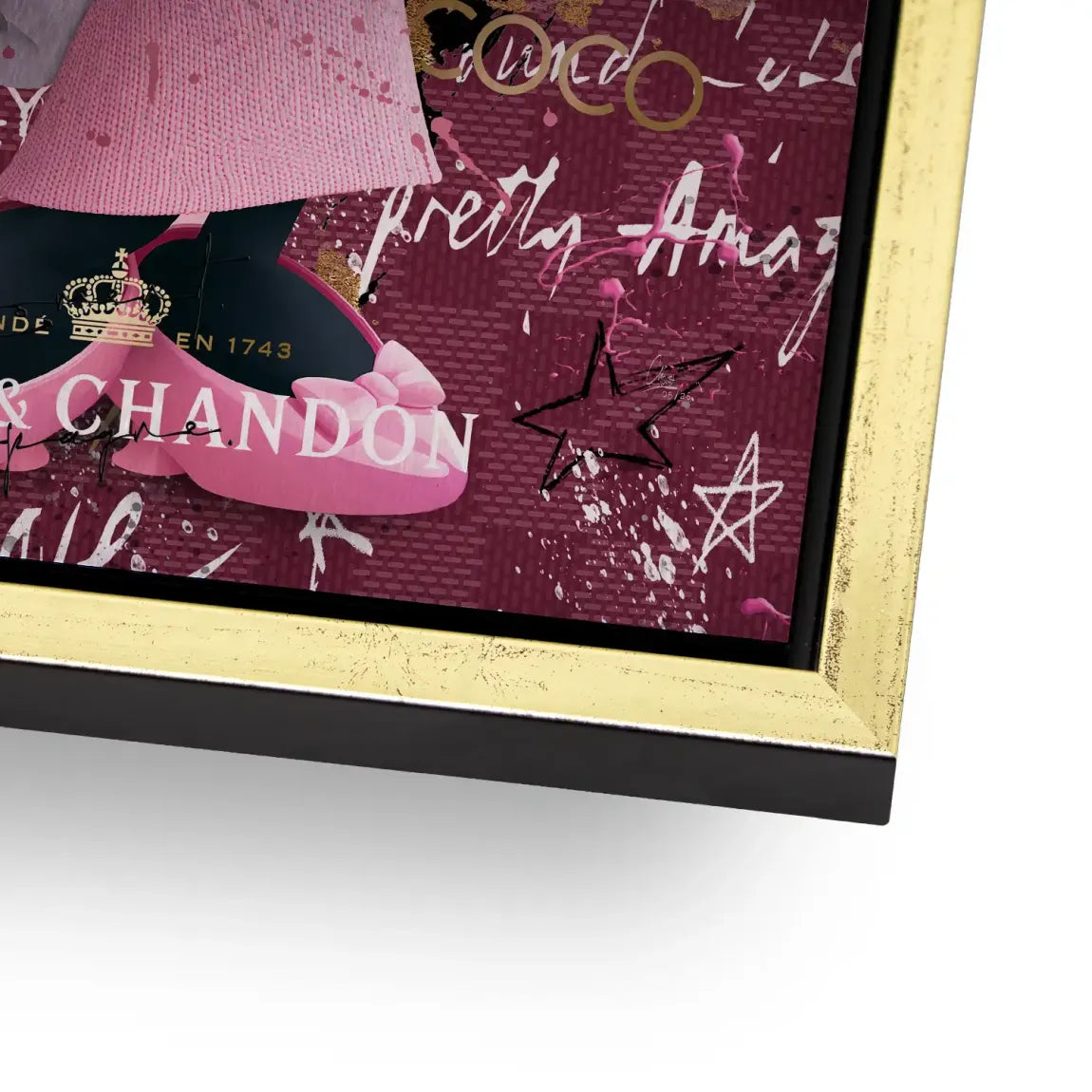 Minnie Maus Glam Chanel Aluminiumbild gebürstet