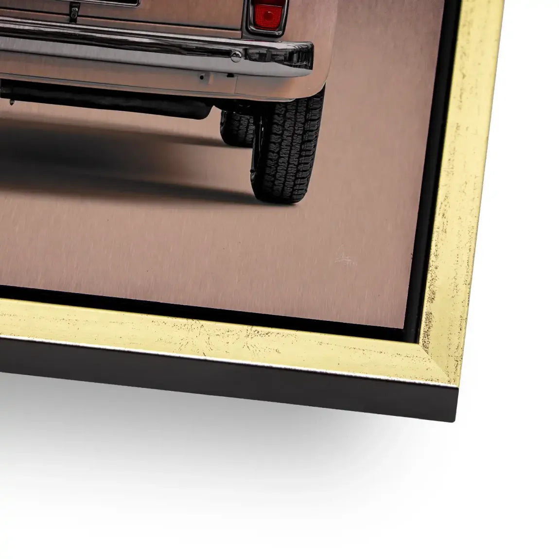 Fiat 500 Crema Aluminiumbild gebürstet