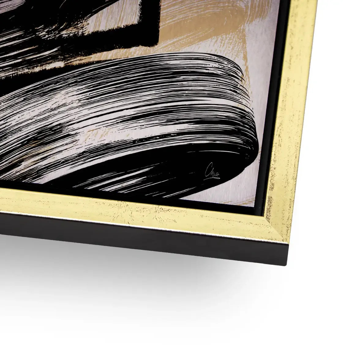 Black Motion Abstrakt Alu Gebürstet Bild