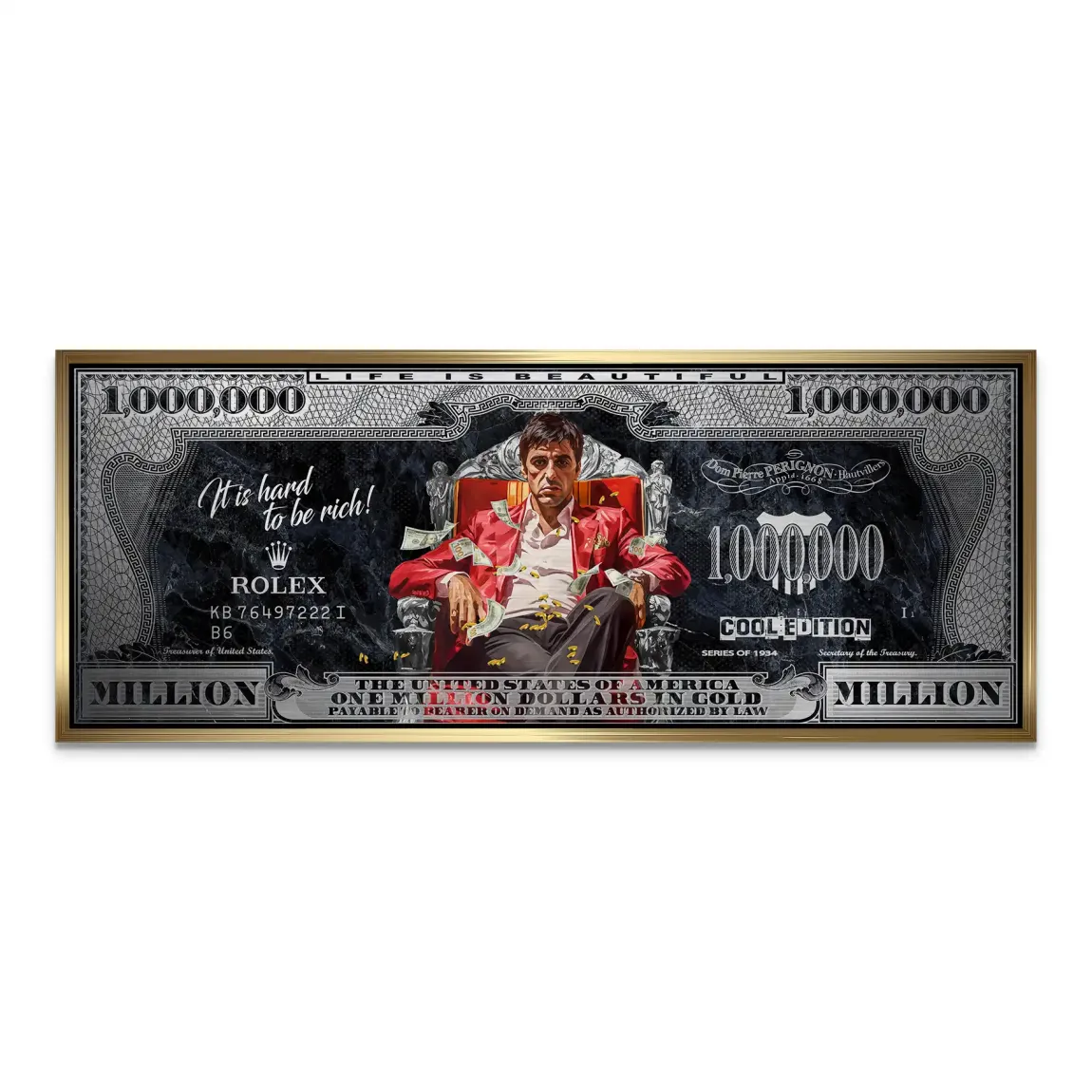 Scarface Million Dollar Prestige AluDibond Gebürstet