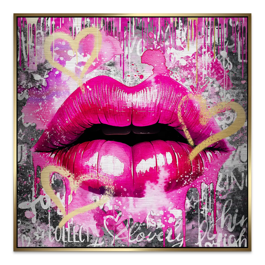 Sweet Lips Dark Style Alu Gebürstet Bild INGALERIE