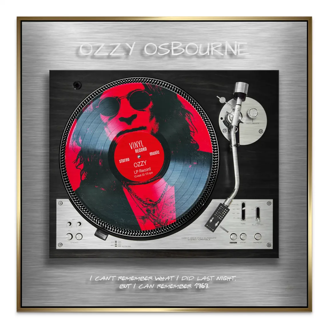 Memory Ozzy Osbourne Alu Gebürstet Bild - INGALERIE | Dein Onlineshop für moderne Wandbilder