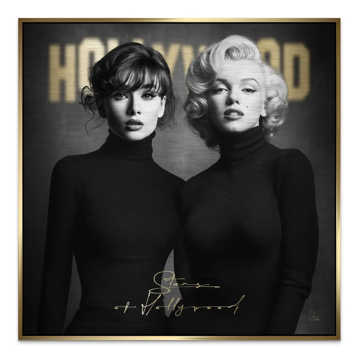 Audrey & Marilyn Hollywood Alu Gebürstet Bild