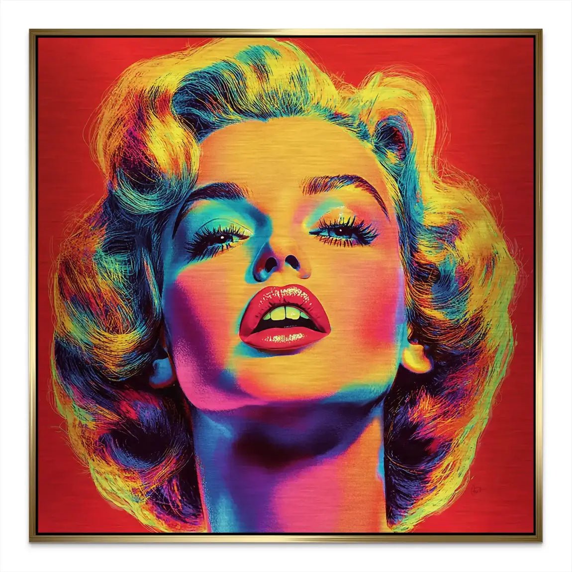 Marilyn Monroe Pop Art Style Alu Gebürstet INGALERIE