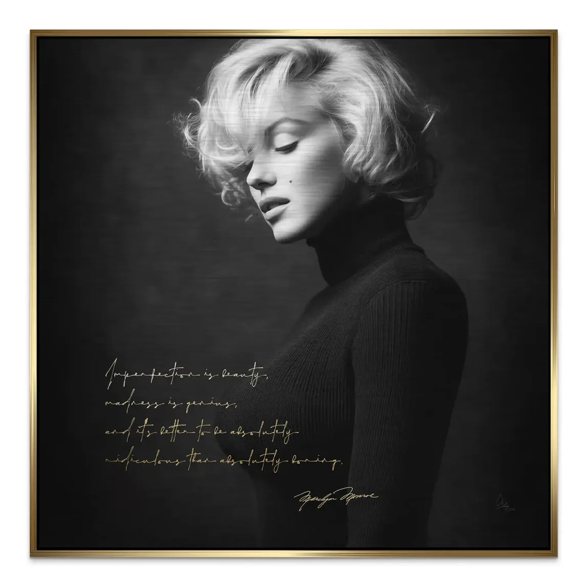 Marilyn Monroe Diva Aluminiumbild gebürstet