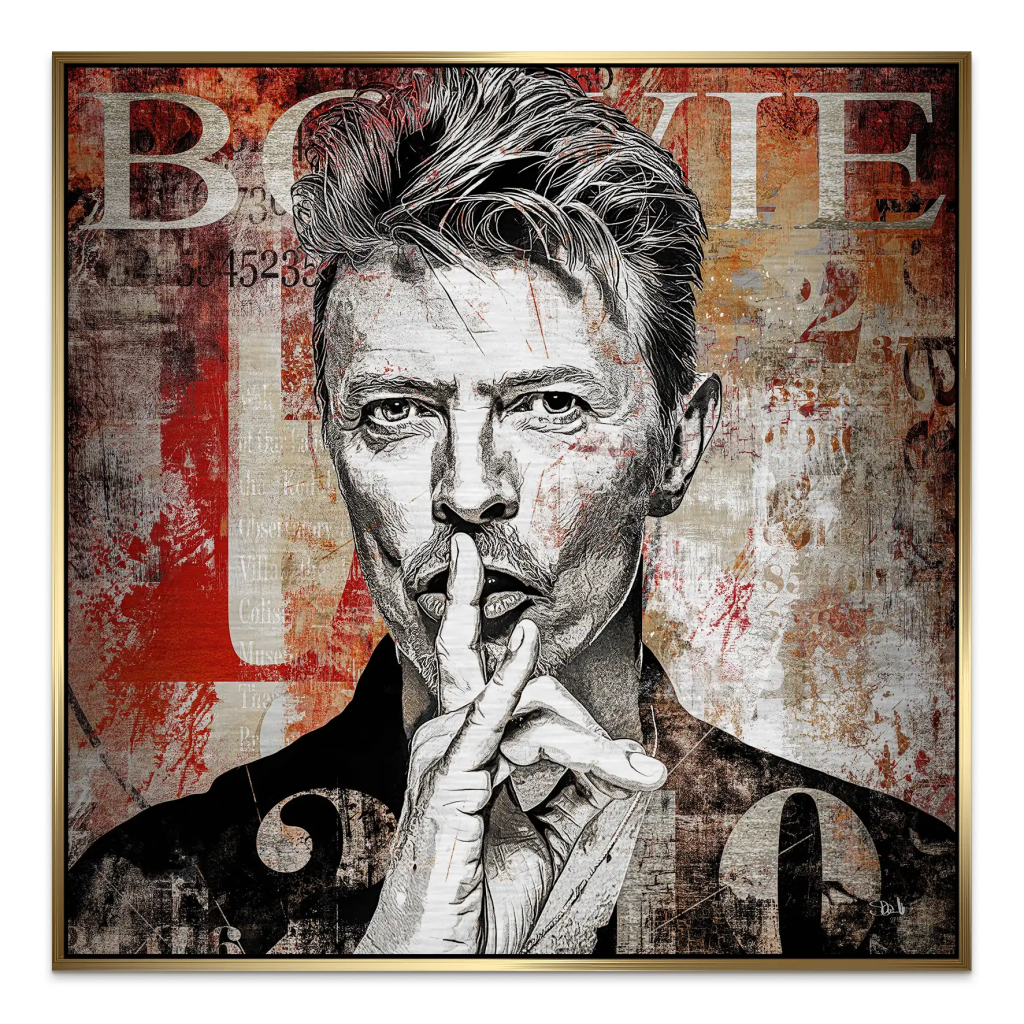 David Bowie Abstrakt Luxury Style Alu Gebürstet Bild INGALERIE