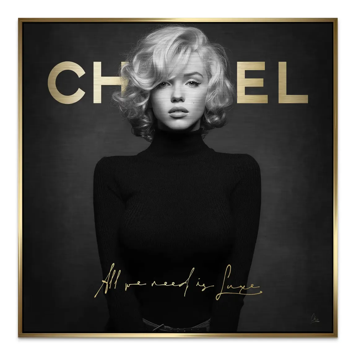 Marilyn Luxe Art Alu Gebürstet Bild