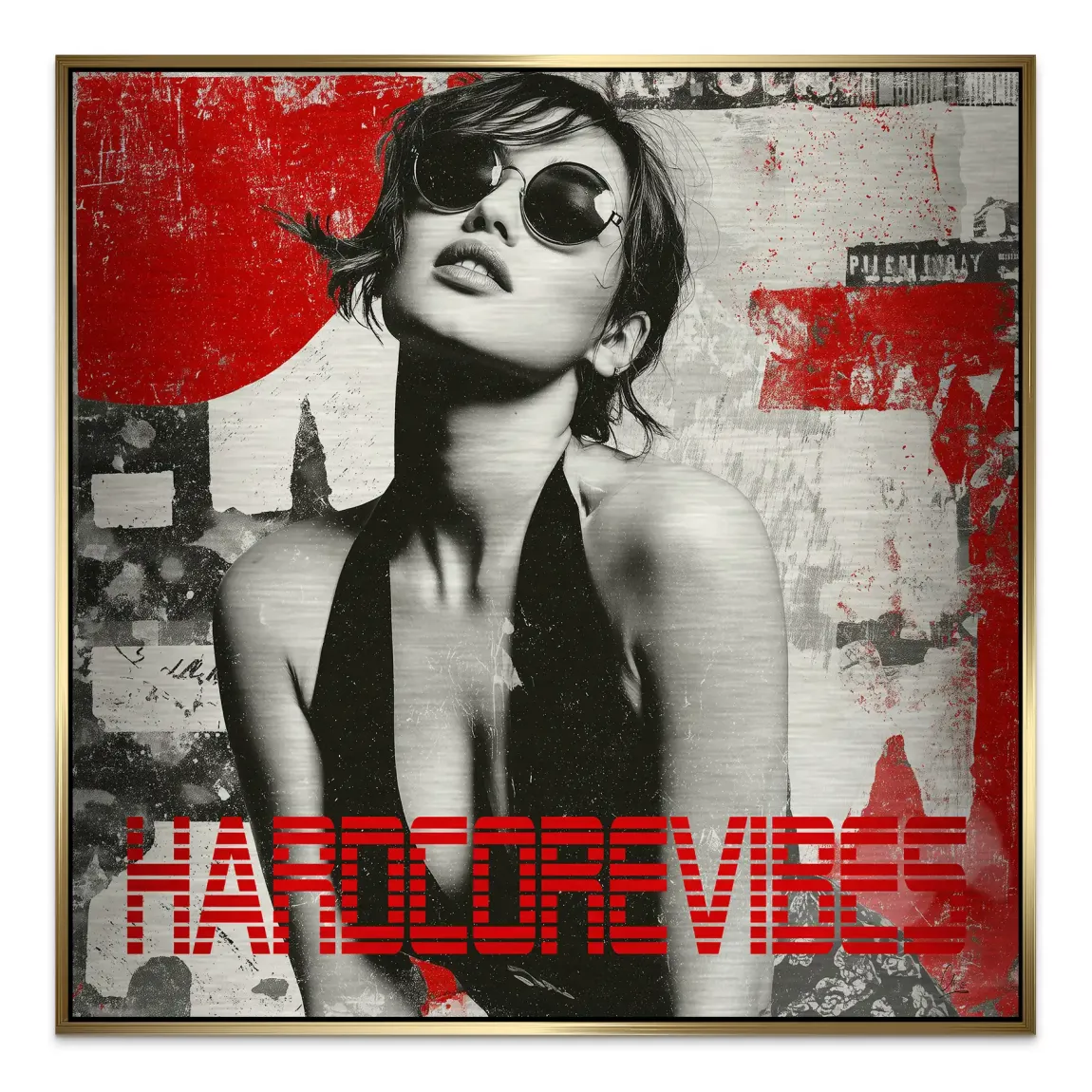 Hardcore Vibes Alu Gebürstet Bild