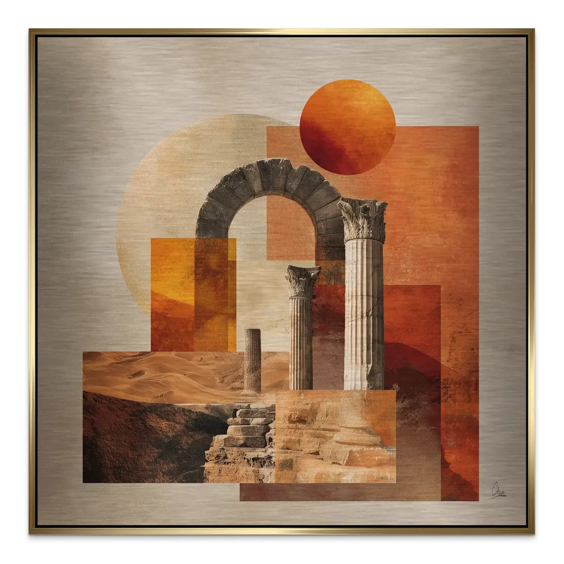 Rom Abstrakt Alu Gebürstet Bild