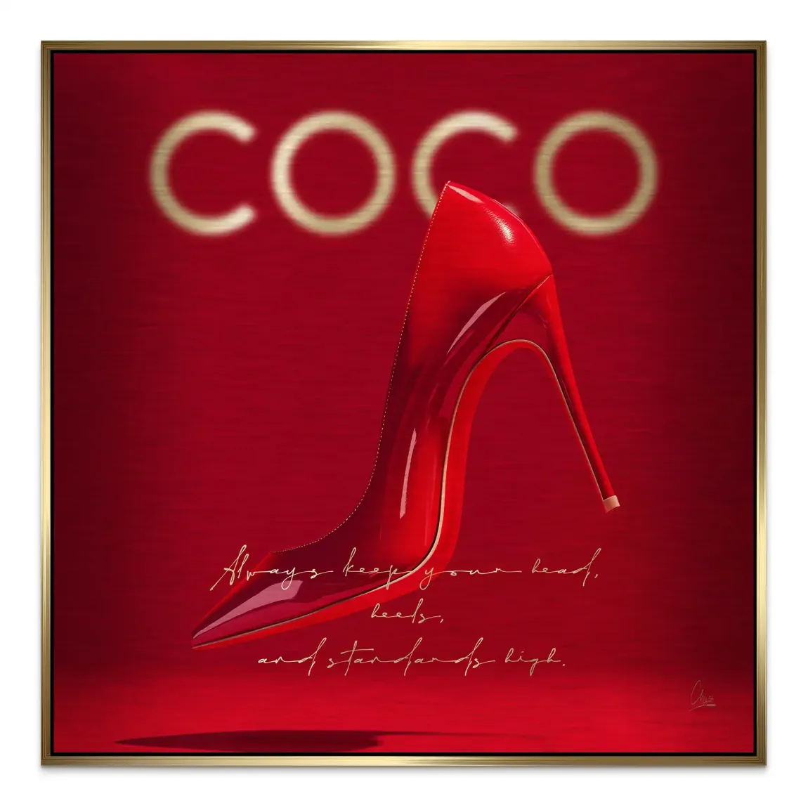 Red Coco Heels Alu Gebürstet Bild