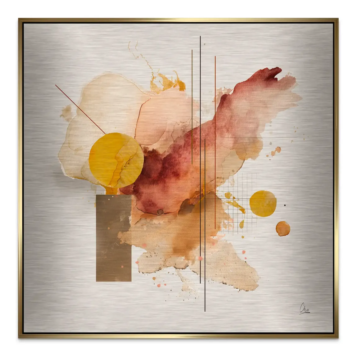 Amber Flow Alu Gebürstet Bild