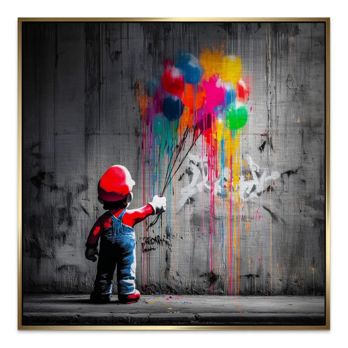 Mario Balloon Dreams Alu Gebürstet Bild