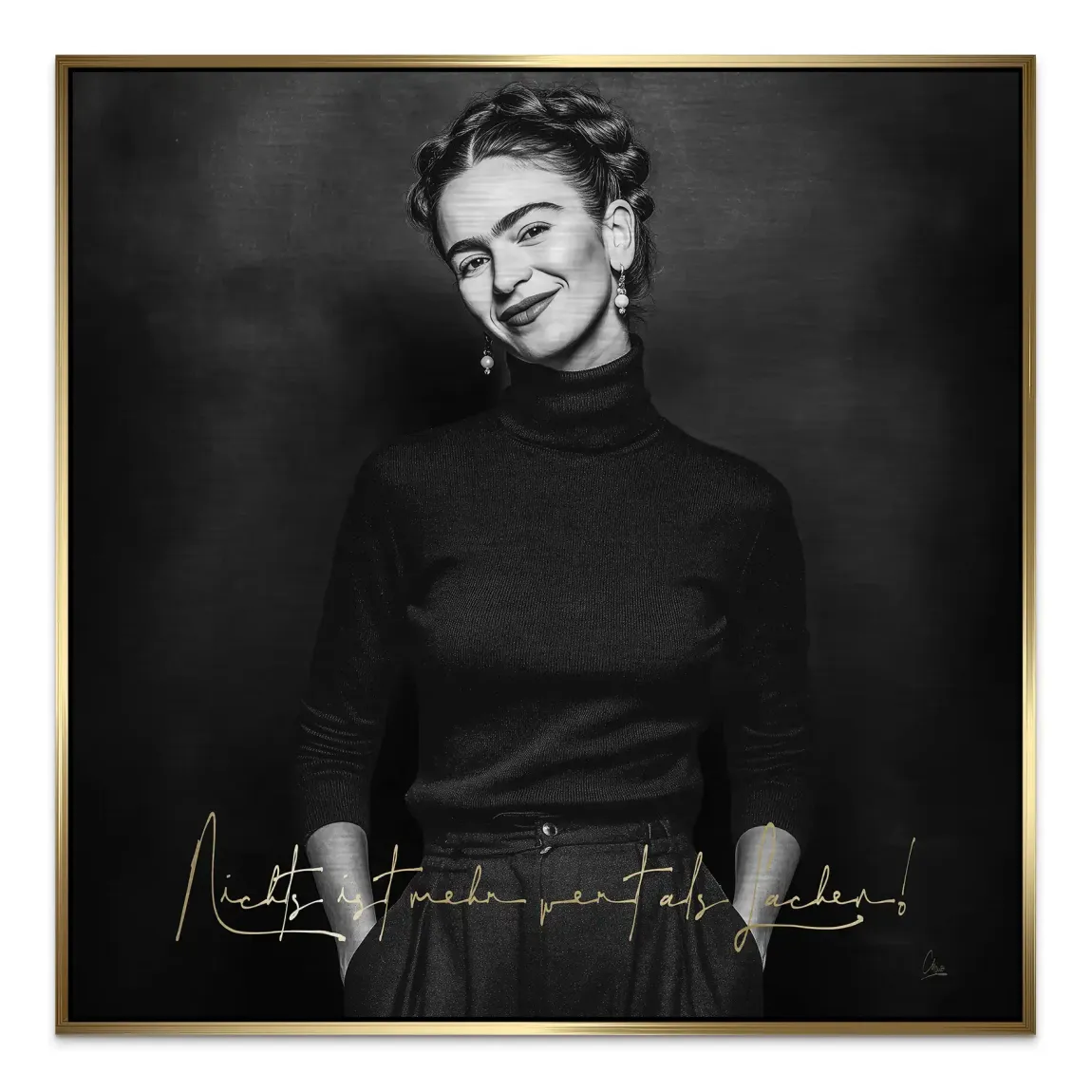 Frida Kahlos Lachen Alu Gebürstet Bild