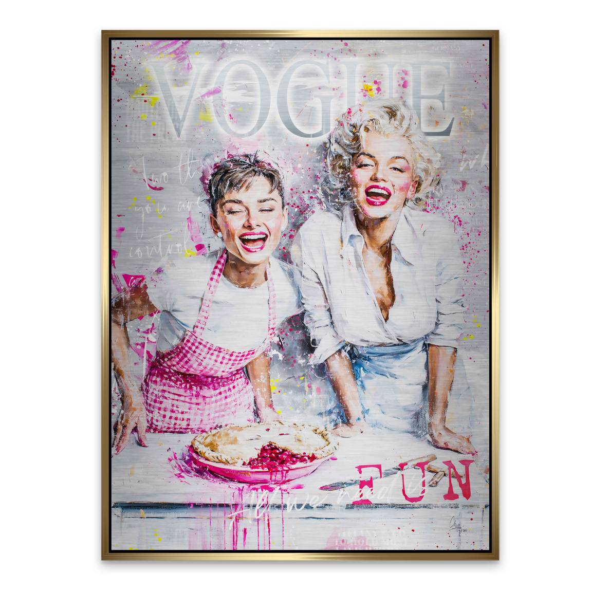 Audrey Marilyn Vogue Aluminiumbild gebürstet