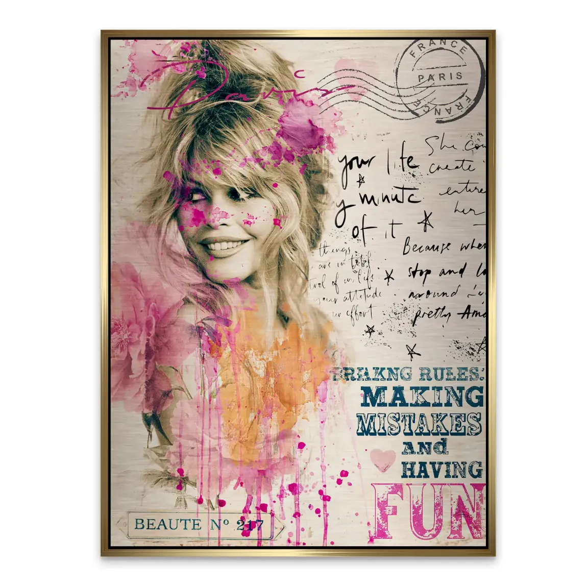 Bardot Paris Aluminiumbild gebürstet